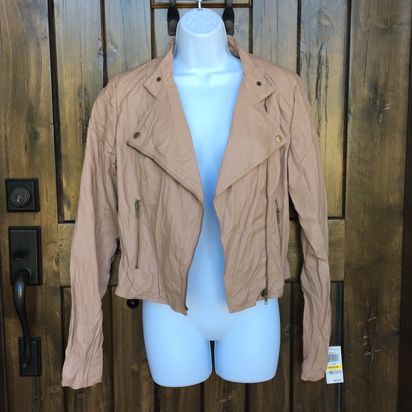 -SOLD-Bar III Cropped Crinkle Moto Jacket M - Picture 4 of 8